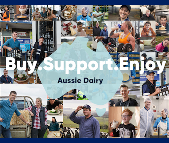 Collage of dairy industry workers